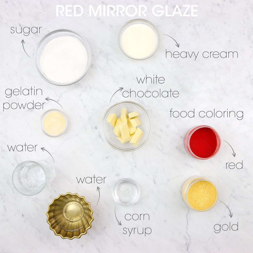 Red Mirror Glaze Ingredients | How To Cuisine
