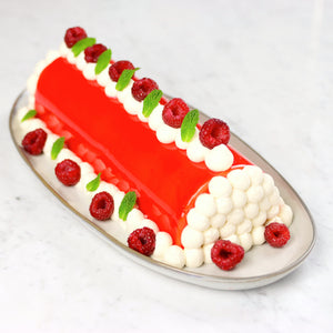 
            
                Load image into Gallery viewer, Vanilla Berry Christmas Yule Log Recipe | How To Cuisine
            
        