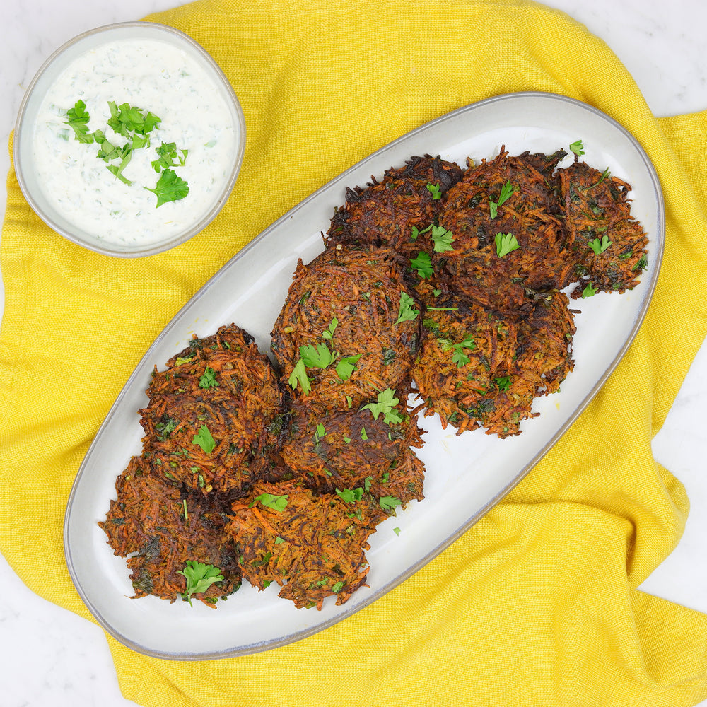 
            
                Load image into Gallery viewer, Buckwheat Carrot Fritters | How To Cuisine
            
        
