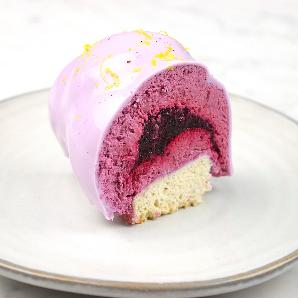 Ebern Designs Blueberry Mousse Cake On Canvas by Anna_Shepulova Print |  Wayfair