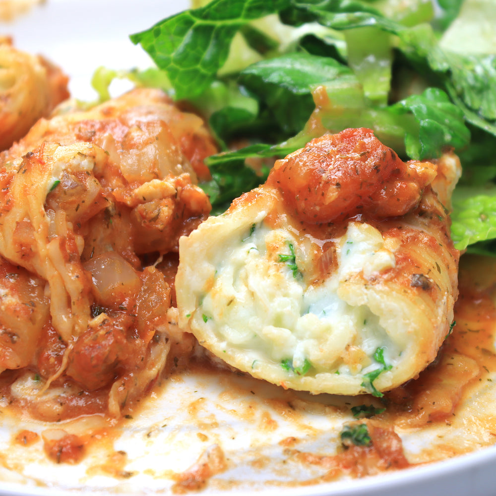
            
                Load image into Gallery viewer, Extra Cheesy Stuffed Pasta Shells Recipe | How To Cuisine
            
        