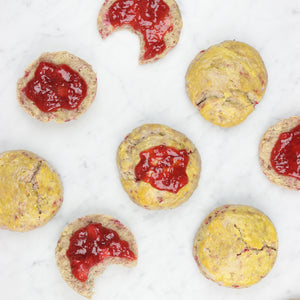 
            
                Load image into Gallery viewer, Raspberry Scones with Homemade Strawberry Jam | How To Cuisine
            
        