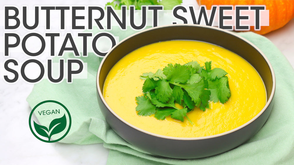 
            
                Load and play video in Gallery viewer, Butternut Sweet Potato Soup Recipe Youtube Thumbnail | How To Cuisine
            
        