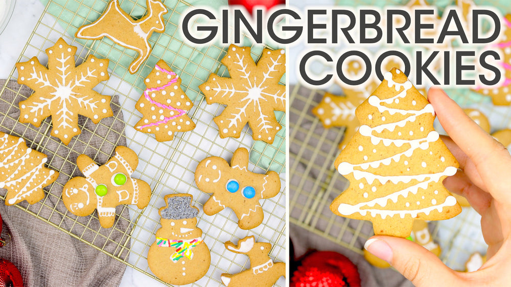 
            
                Load and play video in Gallery viewer, Christmas Gingerbread Cookies with Royal Icing Recipe Youtube Thumbnail | How To Cuisine
            
        