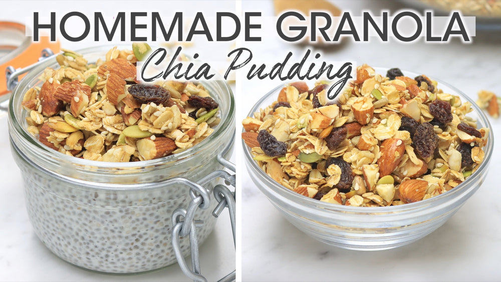 
            
                Load and play video in Gallery viewer, Healthy Granola &amp;amp; Chia Pudding Recipe Youtube Thumbnail | How To Cuisine
            
        