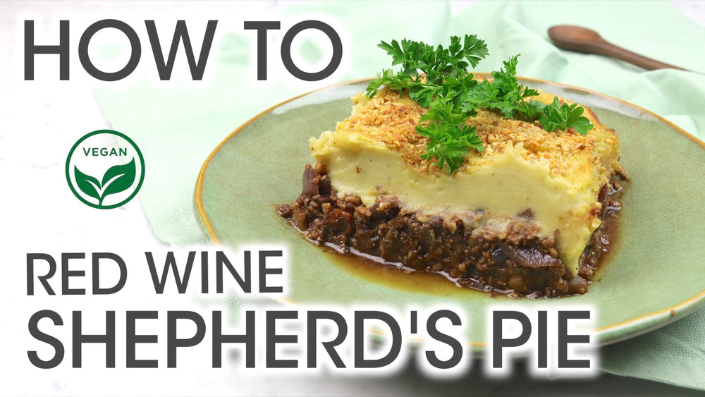 
            
                Load and play video in Gallery viewer, Red Wine Vegan Shepherd&amp;#39;s Pie Recipe Youtube Thumbnail | How To Cuisine
            
        