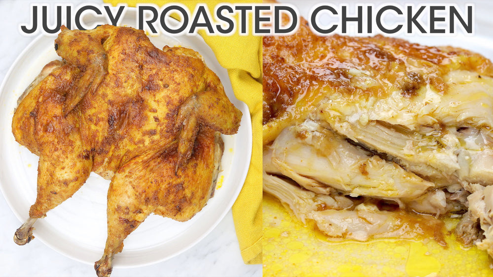 
            
                Load and play video in Gallery viewer, Juicy Roasted Chicken With Himalayan Dry Cure Recipe Youtube Thumbnail | How To Cuisine
            
        