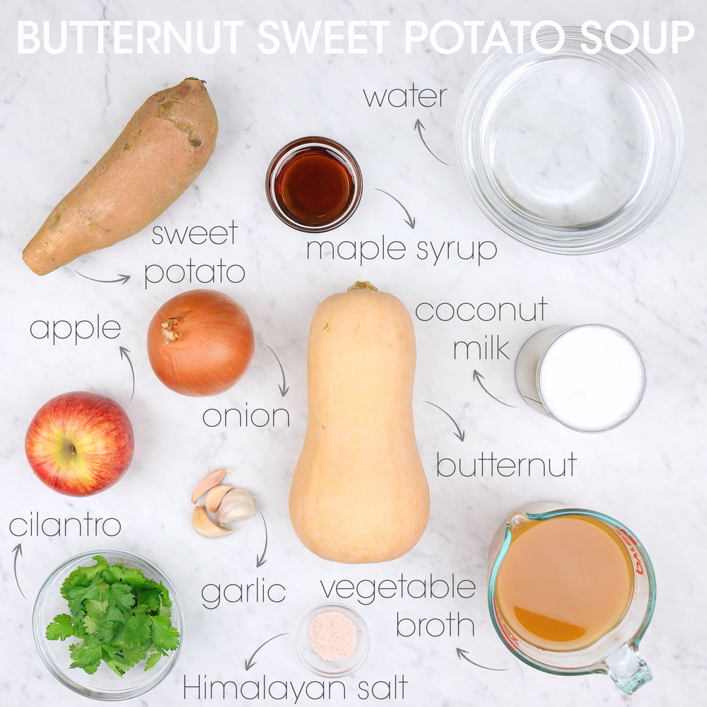 Butternut Sweet Potato Soup Ingredients | How To Cuisine