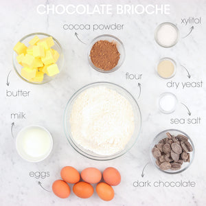 
            
                Load image into Gallery viewer, Chocolate Brioche Bread Ingredients | How To Cuisine
            
        