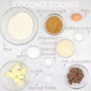 Coconut Cookies With Milk Chocolate Chips Ingredients | How To Cuisine