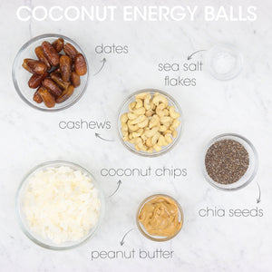 
            
                Load image into Gallery viewer, Coconut Peanut Butter Energy Balls Ingredients | How To Cuisine 
            
        