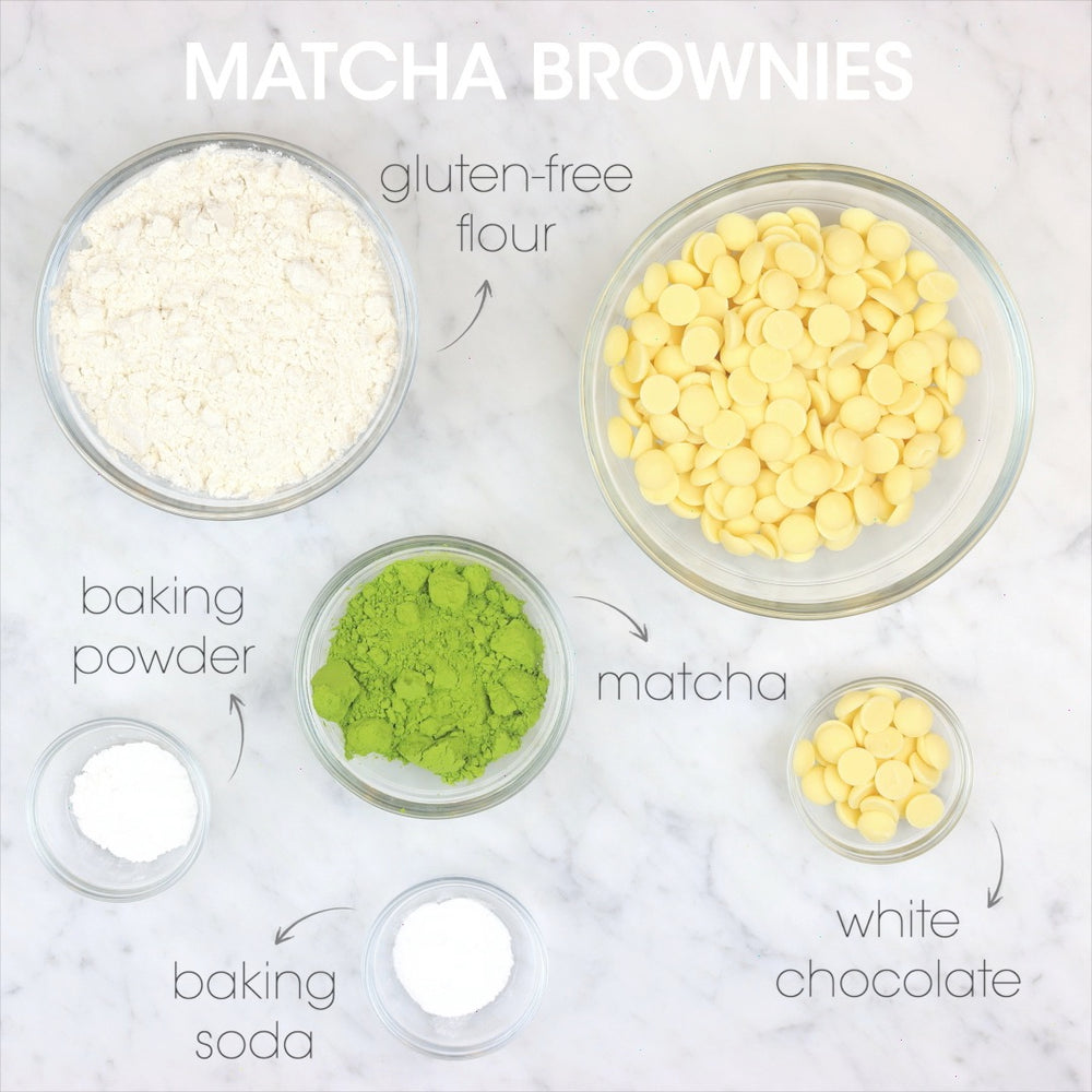 Gluten Free Matcha Brownie Recipe Ingredients | How To Cuisine