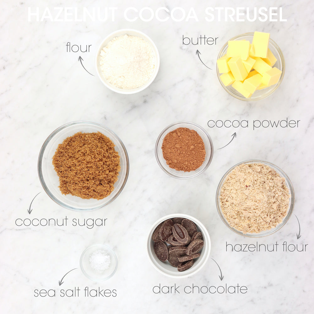Hazelnut Cocoa Streusel Ingredients | How To Cuisine