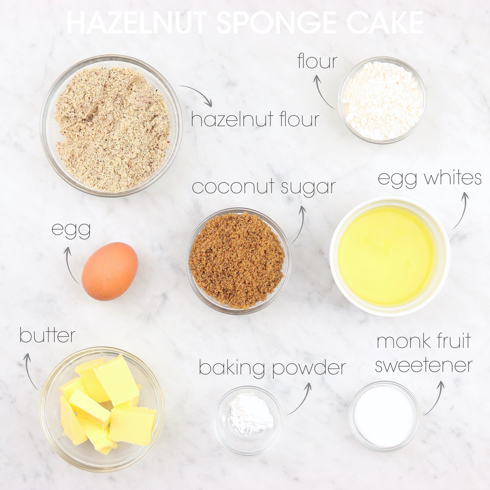 Hazelnut Sponge Cake Ingredients | How To Cuisine