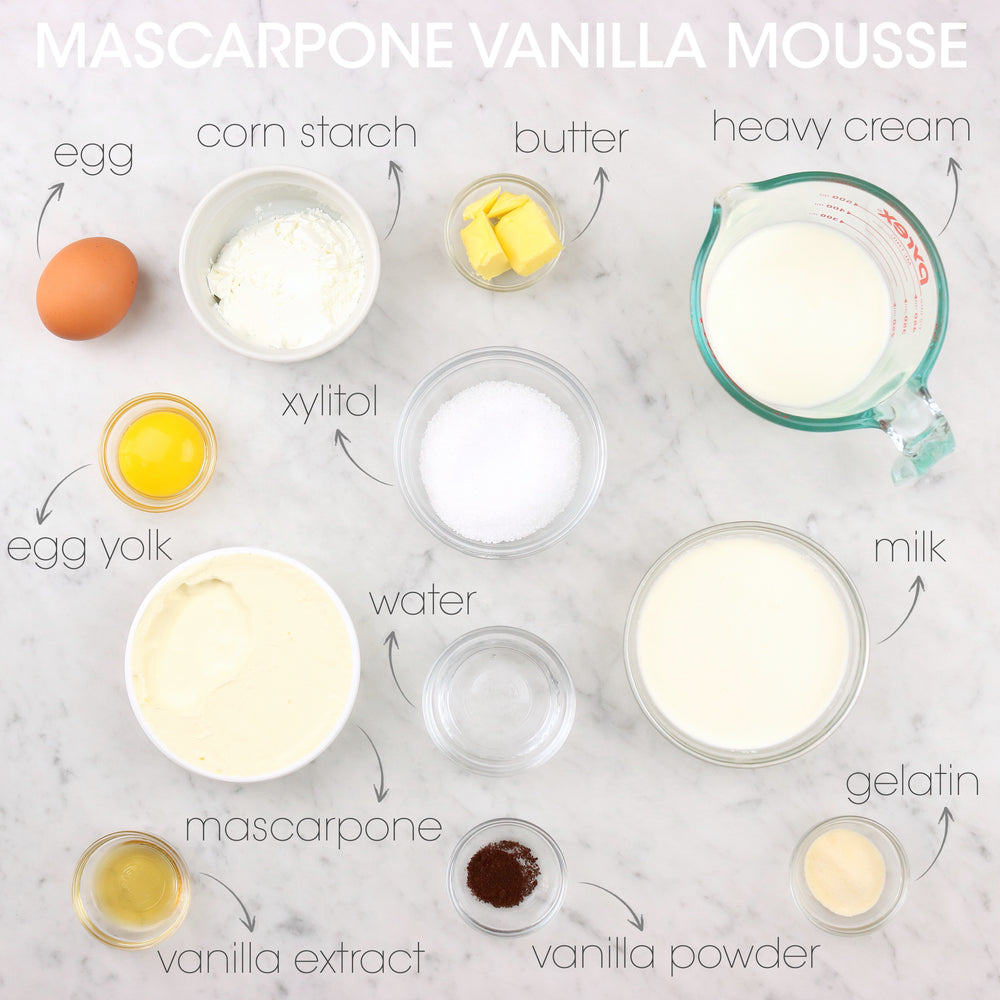 
            
                Load image into Gallery viewer, Mascarpone Vanilla Mousse Ingredients | How To Cuisine
            
        