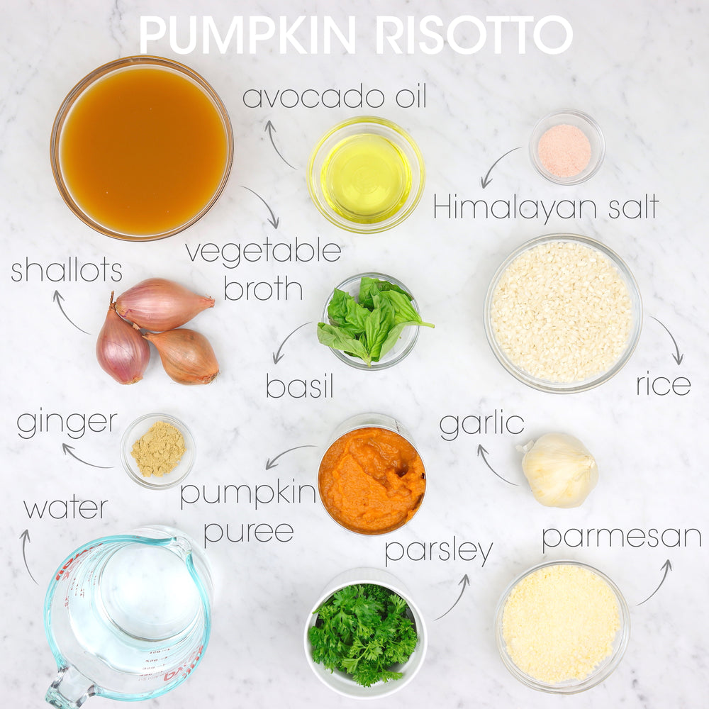 
            
                Load image into Gallery viewer, Ingredients Creamy Pumpkin Risotto Recipe | How To Cuisine
            
        