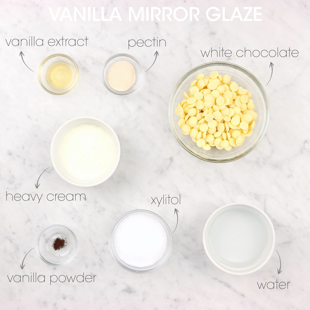 Vanilla Mirror Glaze Ingredients | How To Cuisine
